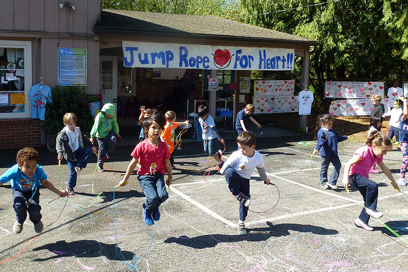 Federal Way Montessori students jump rope for heart association