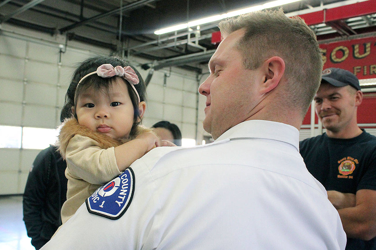 First responders meet baby they helped deliver at reception in Federal Way