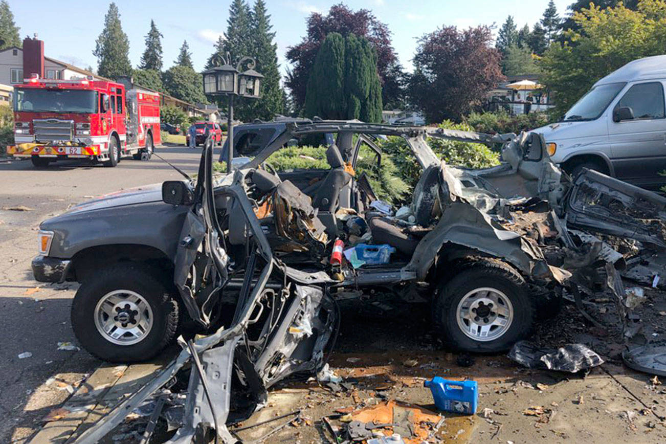 Federal Way police investigate vehicle explosion