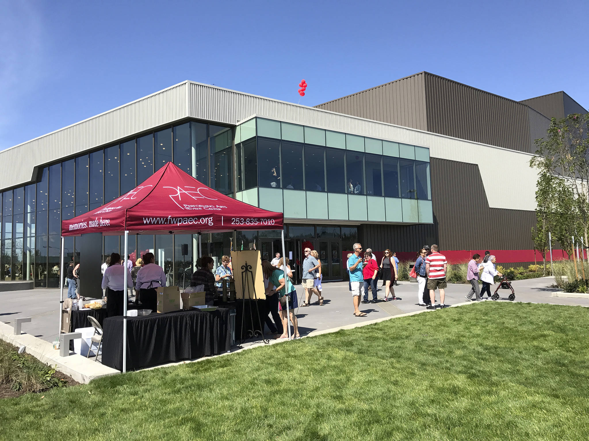 The Federal Way Performing Arts and Event Center is located at 31510 Pete von Reichbauer Way. The facility is pictured at its official grand opening in August 2017. Mirror file photo
