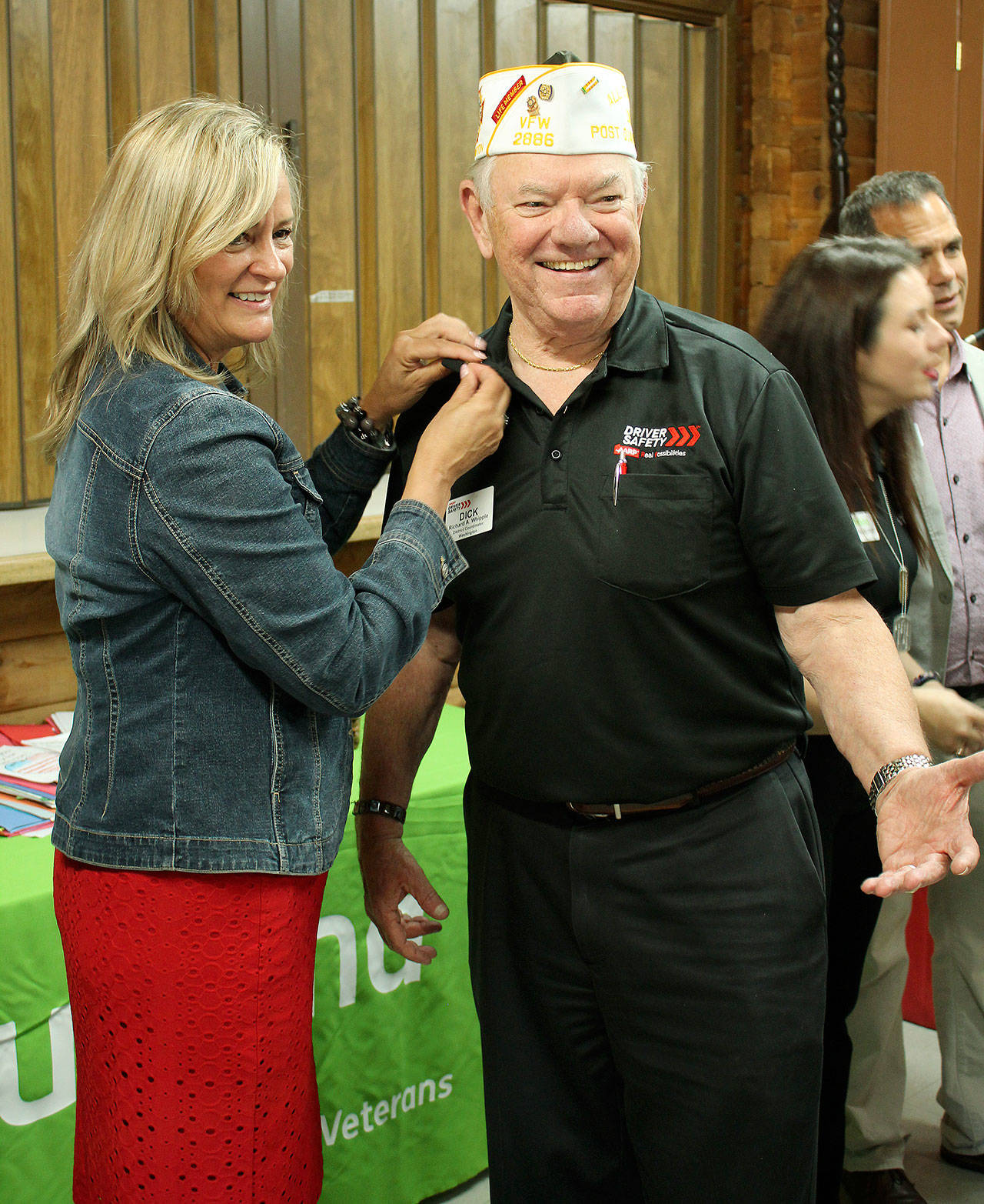 Richard Whipple receives his pin at the Vietnam Veterans Pinning Ceremony on Wednesday, Sept. 19. Olivia Sullivan/staff photo