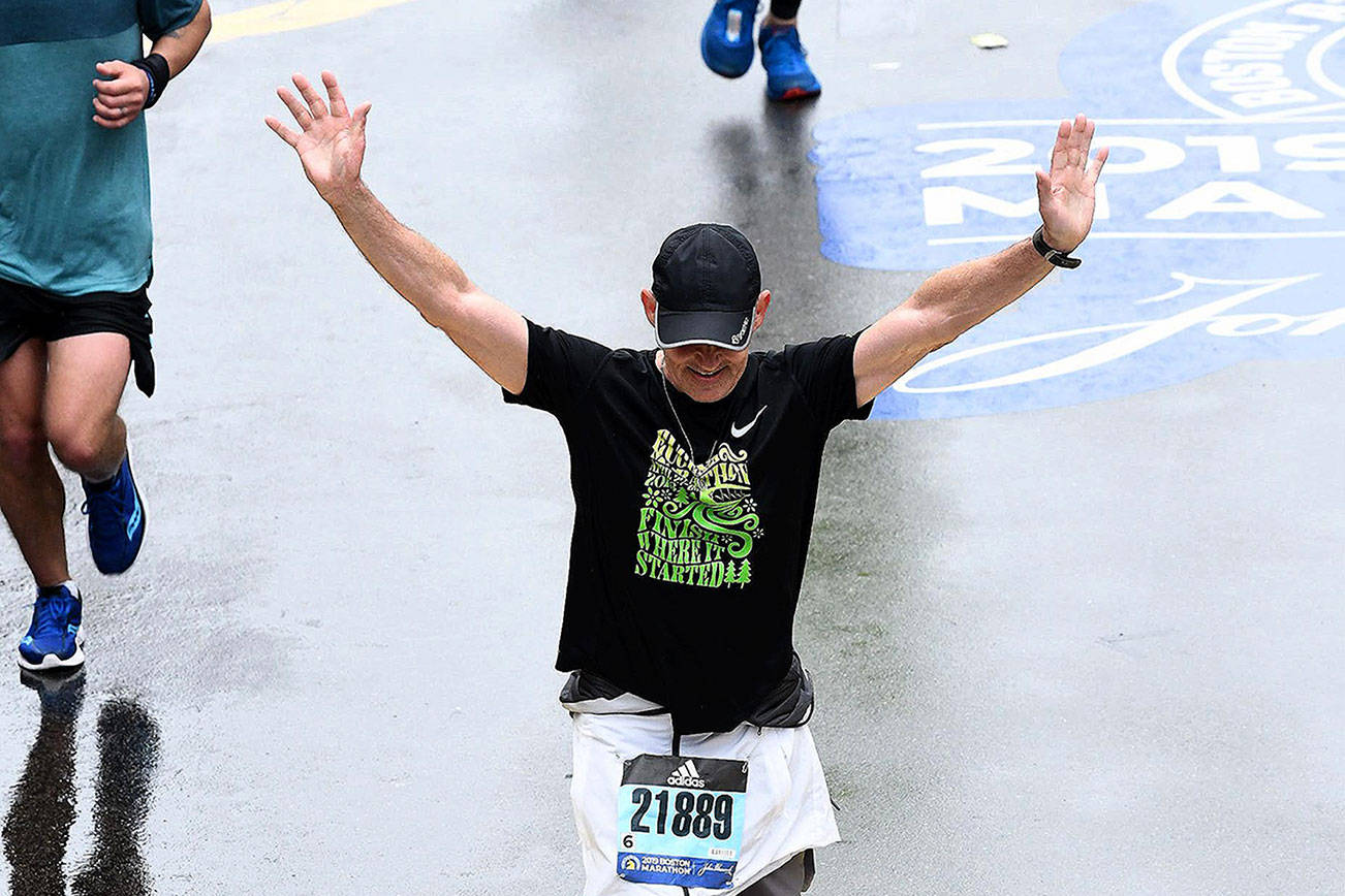 Federal Way man puts his best foot forward at the Boston Marathon
