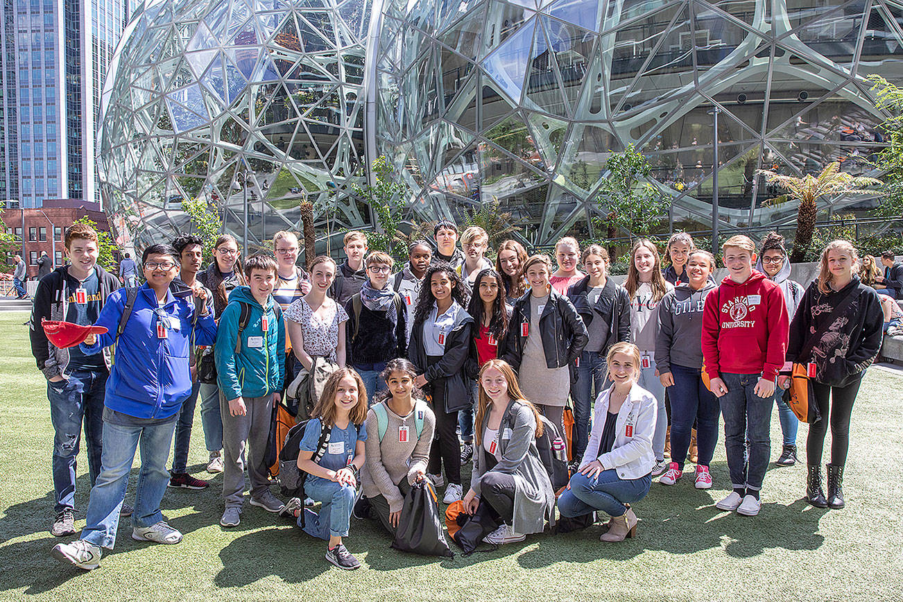 Scholars learn about college and career readiness at Amazon headquarters