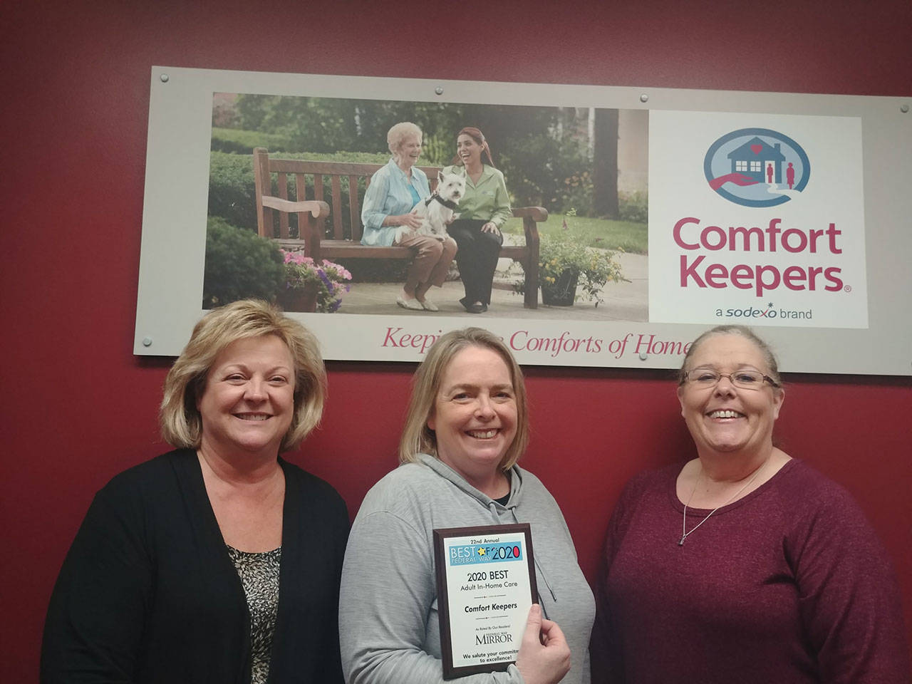 Comfort Keepers won first place for Best Adult In-Home Care. Cindy Ducich/staff photo