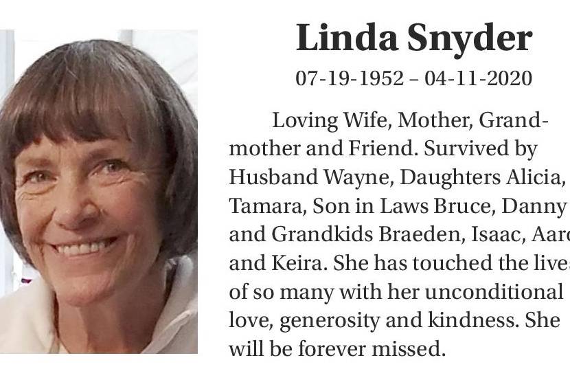 Obituary: Linda Snyder Federal Way Mirror.