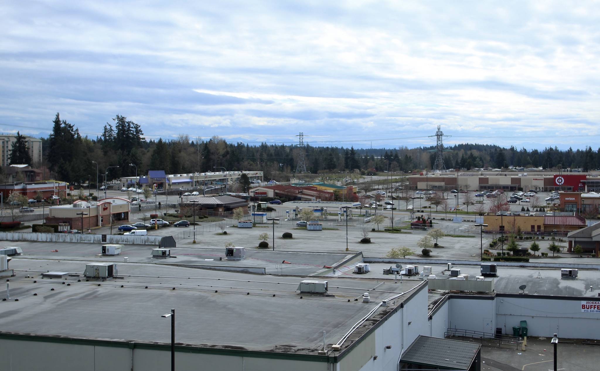 The view from the top of the Federal Way Transit Center will change in the coming years with the addition of Sound Transit’s Federal Way Link extension. Olivia Sullivan/staff photo