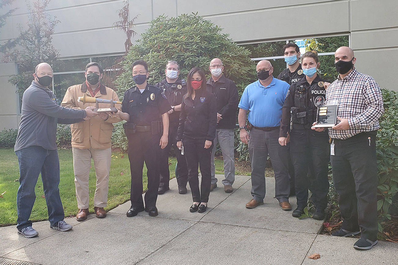 The Federal Way Police Department received two fundraising awards from Special Olympics Washington on Monday, Oct. 26. Courtesy photo