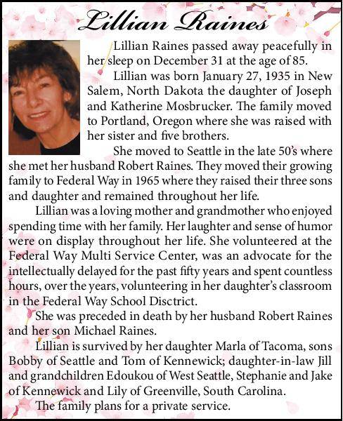 Lillian Raines | Obituary
