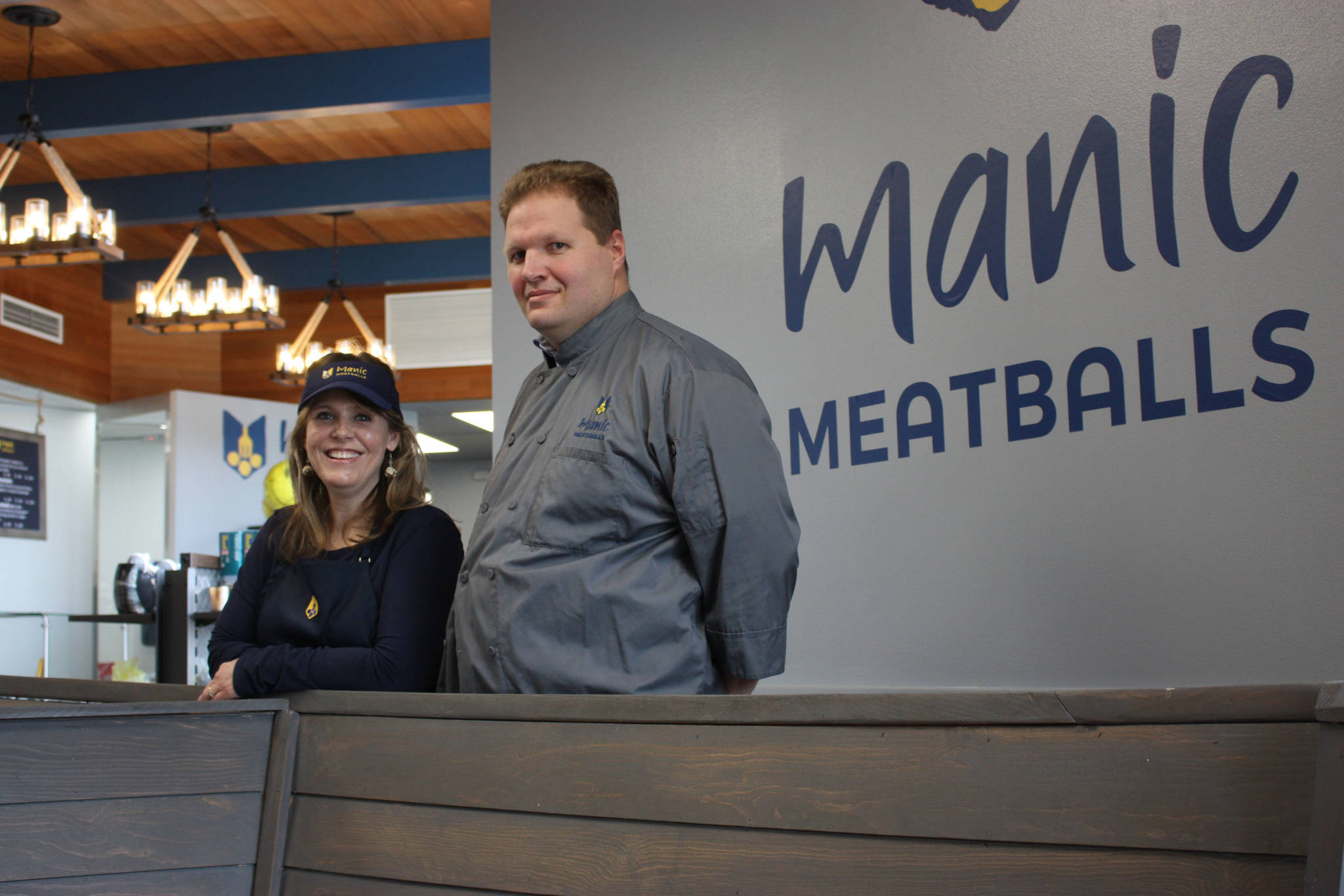 Owners of Manic Meatballs, Carrie Stalder (left) and Chad Stalder. (Photo by Cameron Sheppard)