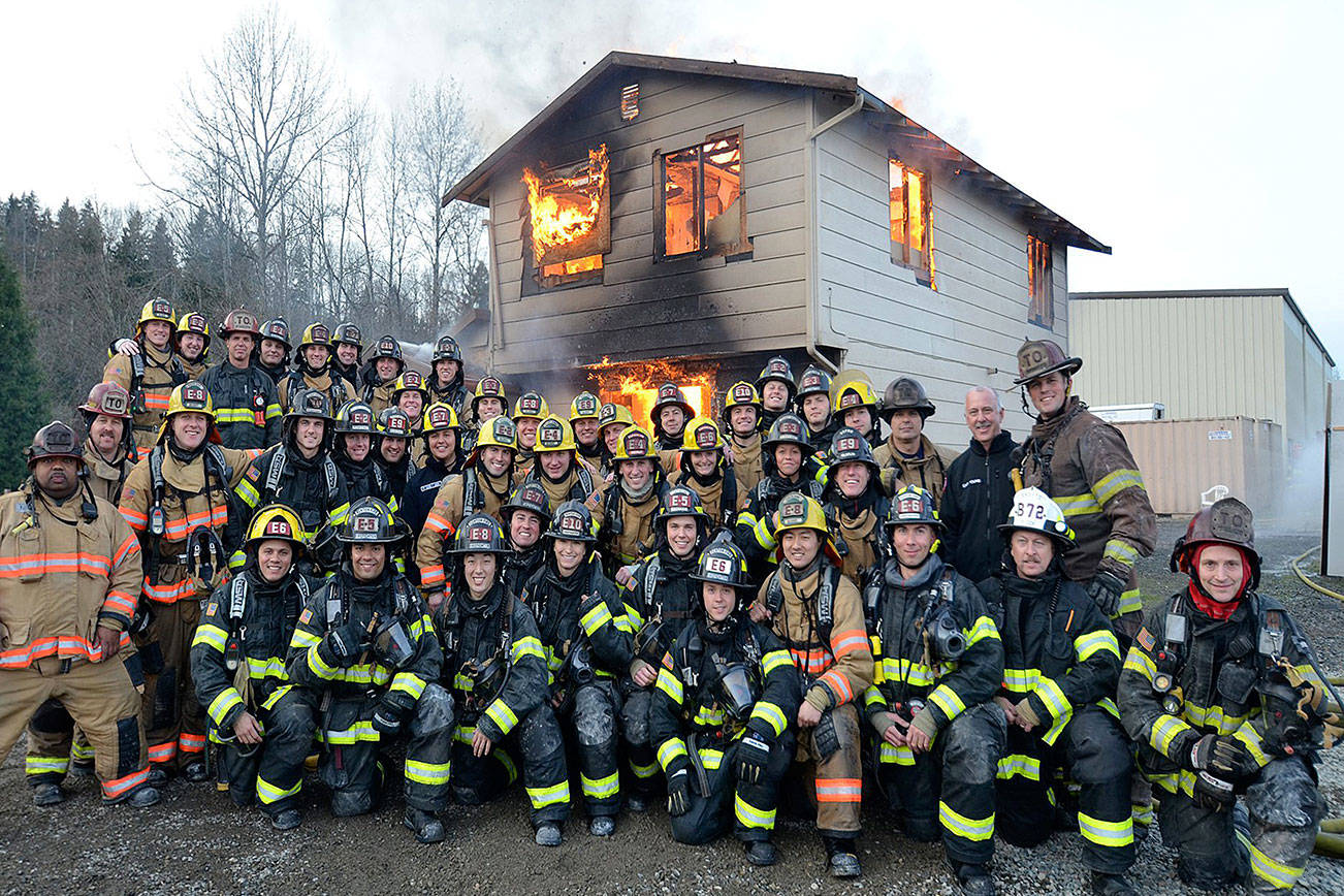 South King County Fire Training Consortium recruit academy #8 pictured in Jan. 2020. Photo courtesy of South King County Fire Training Consortium