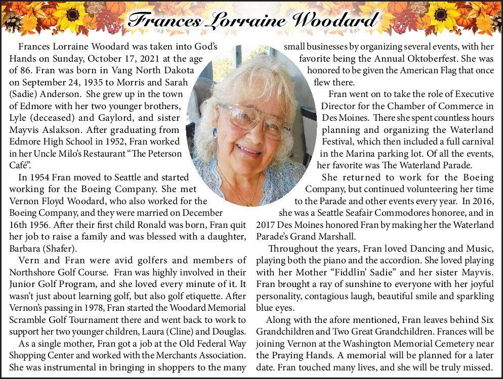 Frances Lorraine Woodard | Obituary