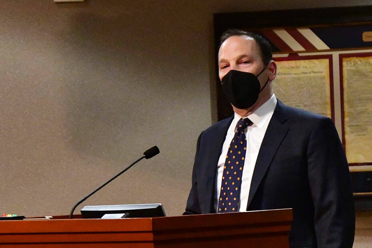 Brad Bales, speaking at the Feb. 1 Federal Way City Council meeting. Photo courtesy of Bruce Honda