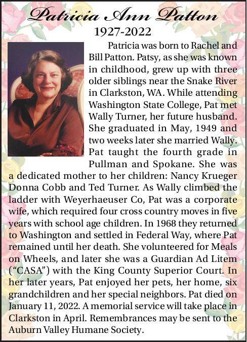 Patricia Ann Patton | Obituary