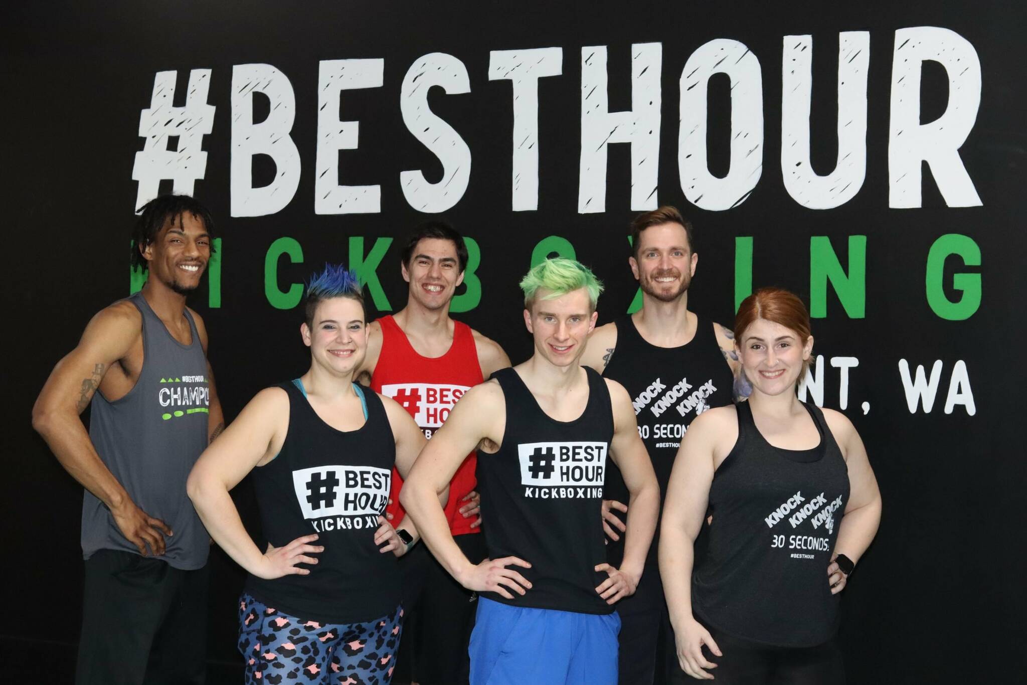 Courtesy photos
The #BestHour Kickboxing trainers.