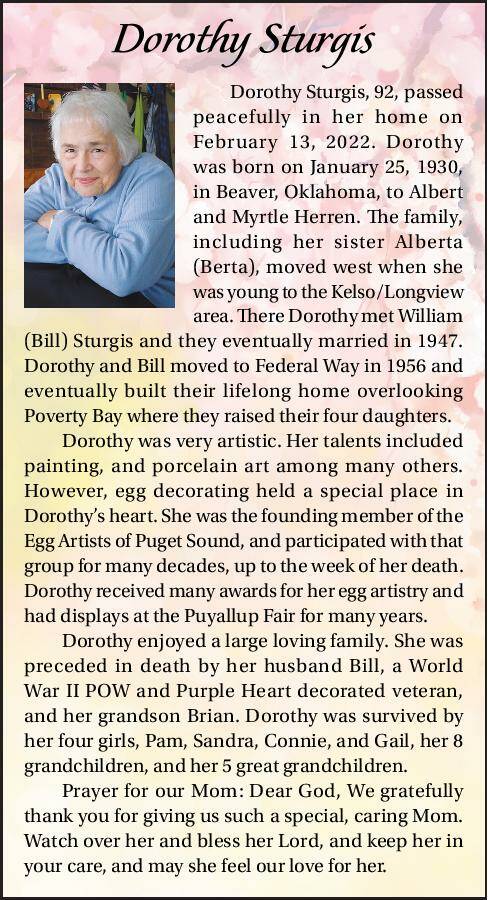 Dorothy Sturgis | Obituary