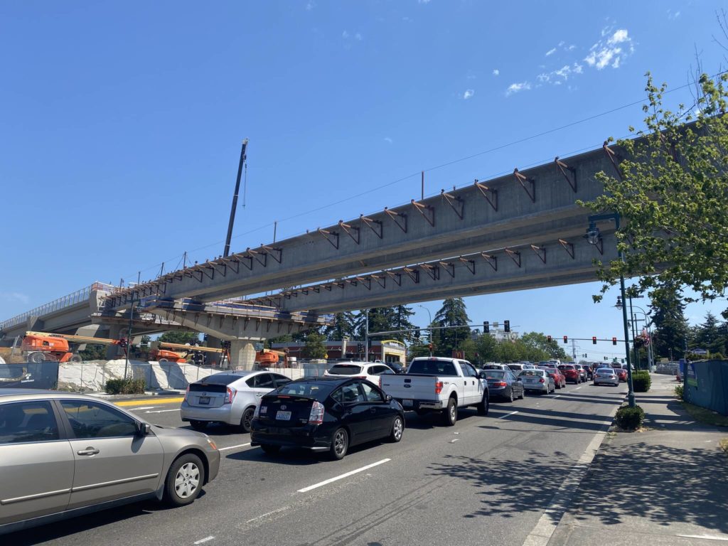 Sound Transit installs elevated tracks over S. 320th Street in Federal