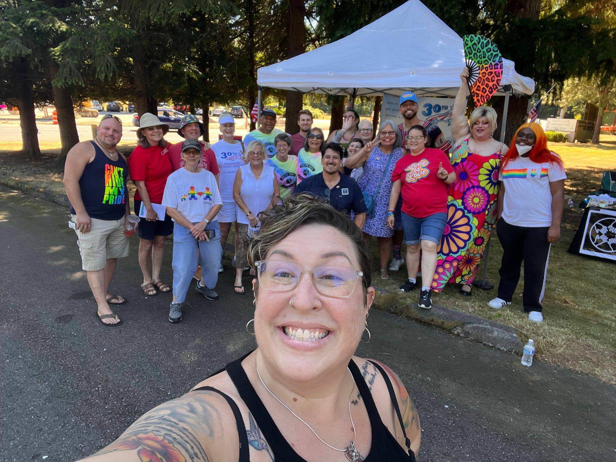 Allison Fine and others at Wayside UCC Pride Picnic August 6. Picture courtesy of Allison Fine.