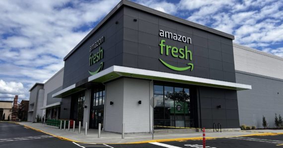 The new Amazon Fresh store replaces the former Sears location at The Commons mall in Federal Way. Cameron Sheppard/Sound Publishing