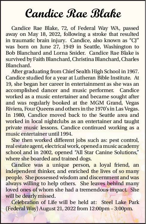 Candice Rae Blake | Obituary