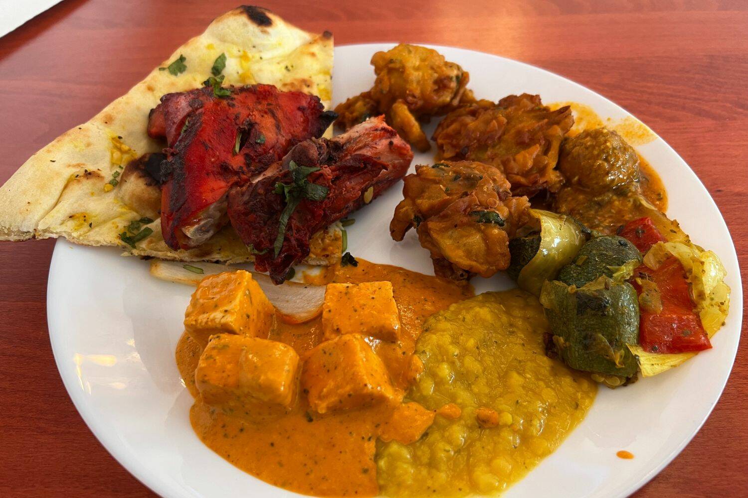 Photo by Cameron Sheppard/Sound Publishing
A lunch buffet plate at East India Grill.