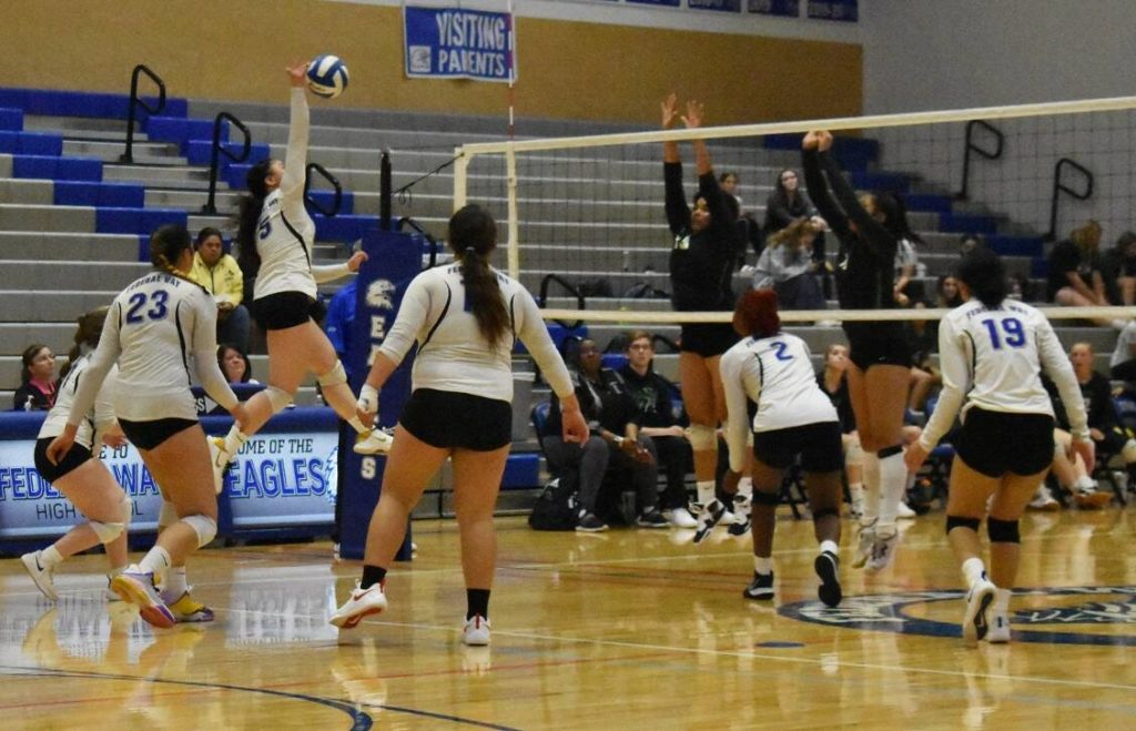 Prep volleyball Kentwood takes down Federal Way in four sets Federal