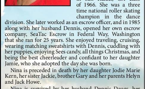 Nina Marie Daugs | Obituary
