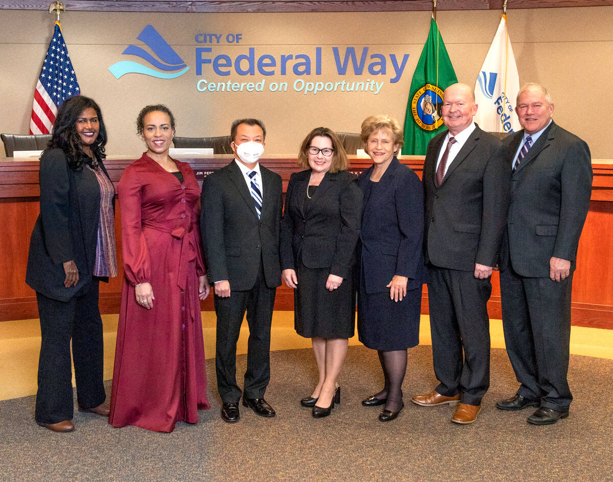 Federal Way City Council (from left to right): Lydia Assefa-Dawson, Erica Norton, Hoang Tran, Susan Honda, Linda Kochmar, Jack Walsh, Jack Dovey. Courtesy photo