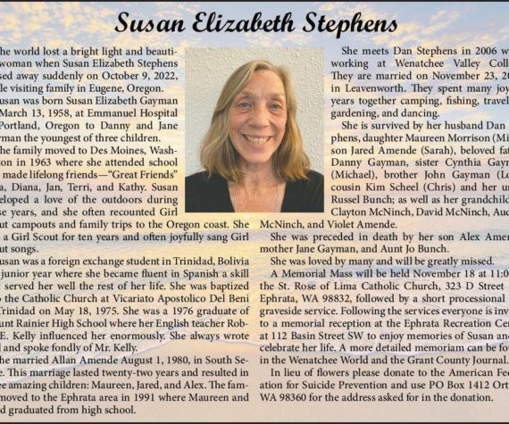 Susan Elizabeth Stephens | Obituary
