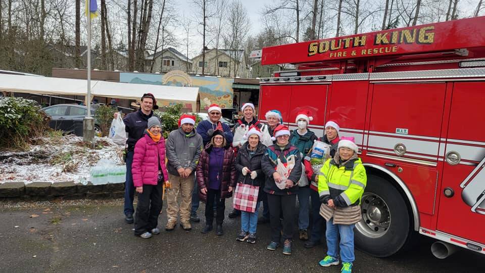 South King Fire, community groups collect 1,200 pounds of donations for Federal Way Senior Center Food Bank
