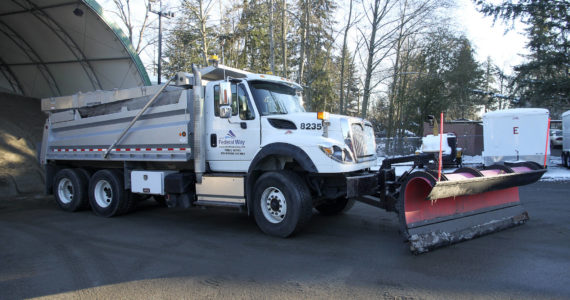 Public works crews prepare to de-ice the streets. City of Federal Way photo