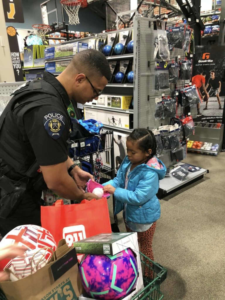 Local kids shop with a cop at Dick’s Sporting Goods Federal Way Mirror