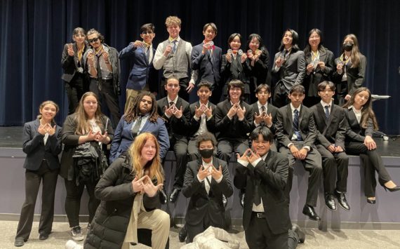 Eleven Todd Beamer DECA members qualified on Jan. 5 for the state competition. Photo courtesy of Andrew Luu