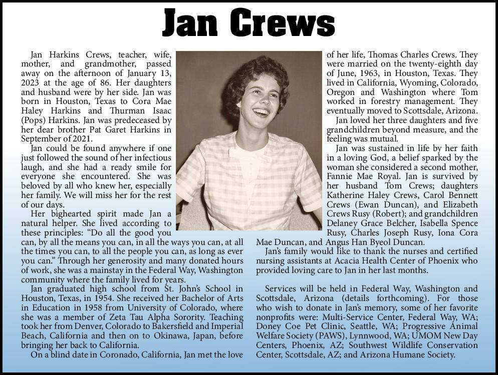 Jan Crews | Obituary