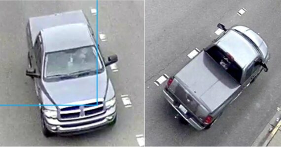 This image shows the vehicle believed to have struck and killed Robert Spafford on March 1. The passenger’s side rear view mirror was missing after the collision. Image from Federal Way PD.