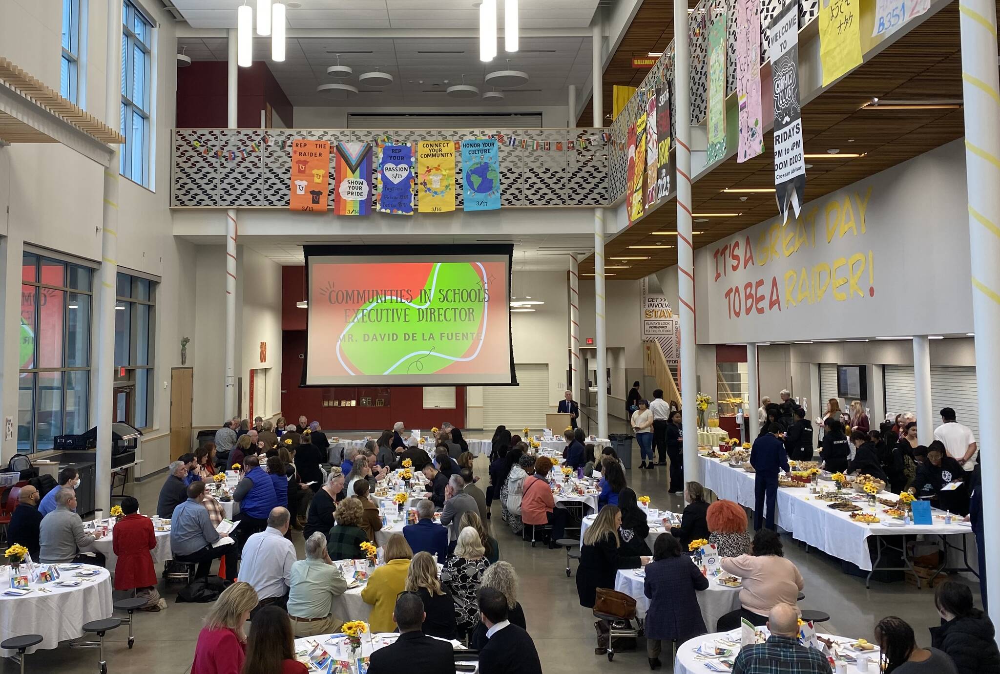 CISFWH Executive Director David de la Fuente speaks to the crowd on March 10 at the annual fundraiser breakfast, hosted at Thomas Jefferson High School. Olivia Sullivan / The Mirror