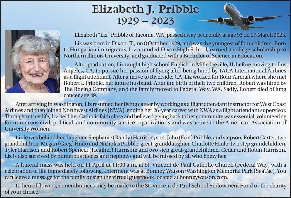 Elizabeth J. Pribble | Obituary