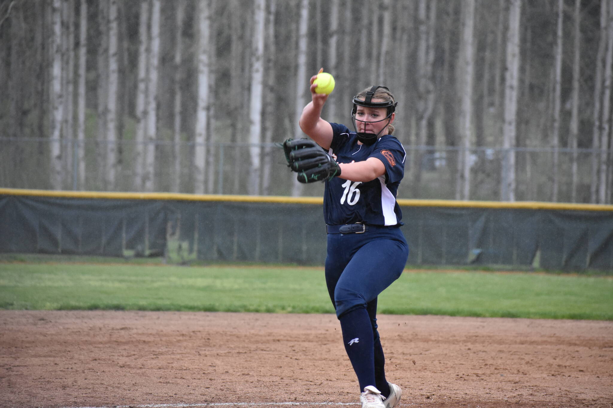 Gator pitcher Audrey Deviney faces first-place Kentwood. Ben Ray / The Mirror