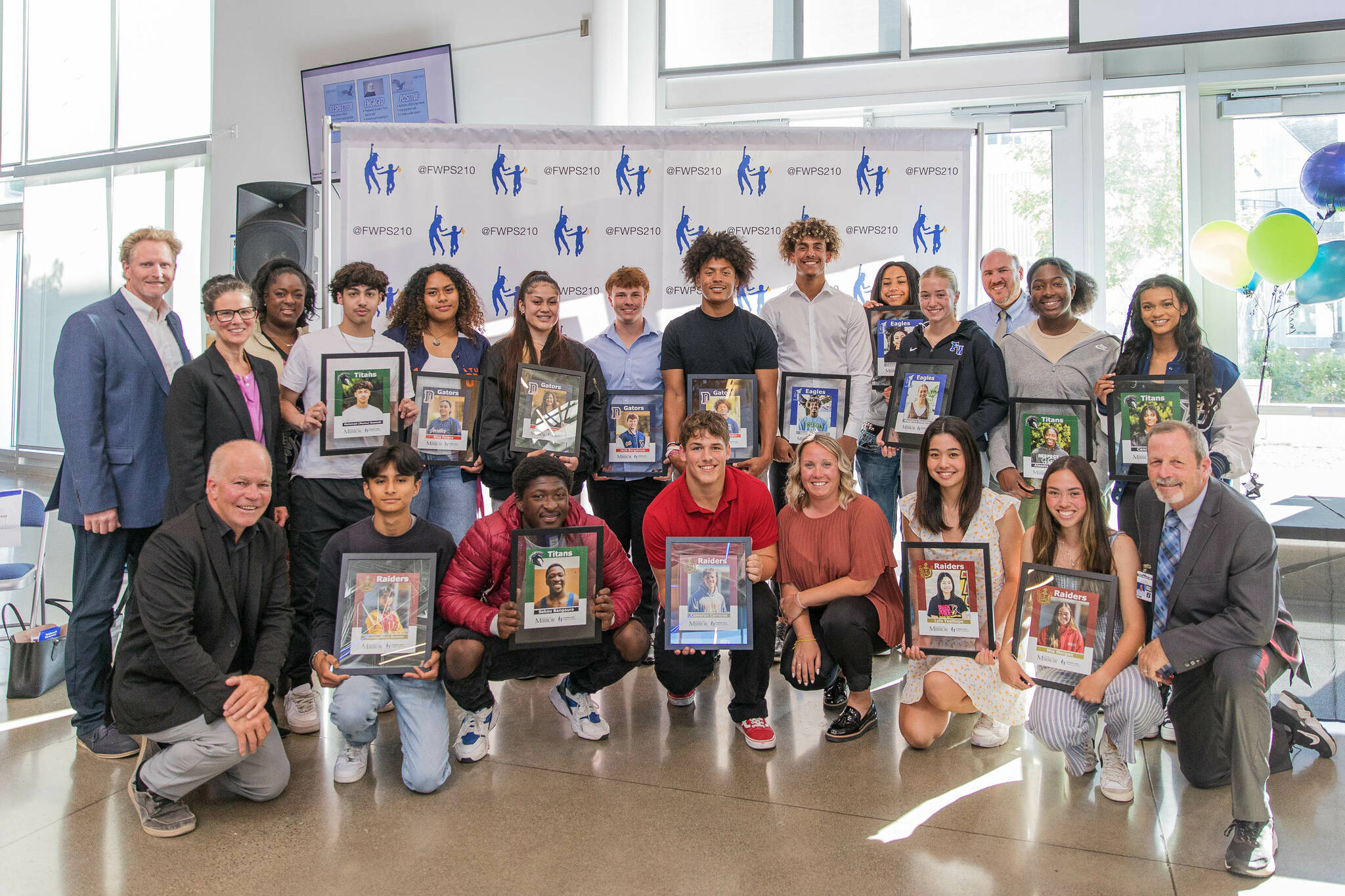 All 16 nominees from all four high schools after the awards at Federal Way High School. (Photo Provided by FWPS)