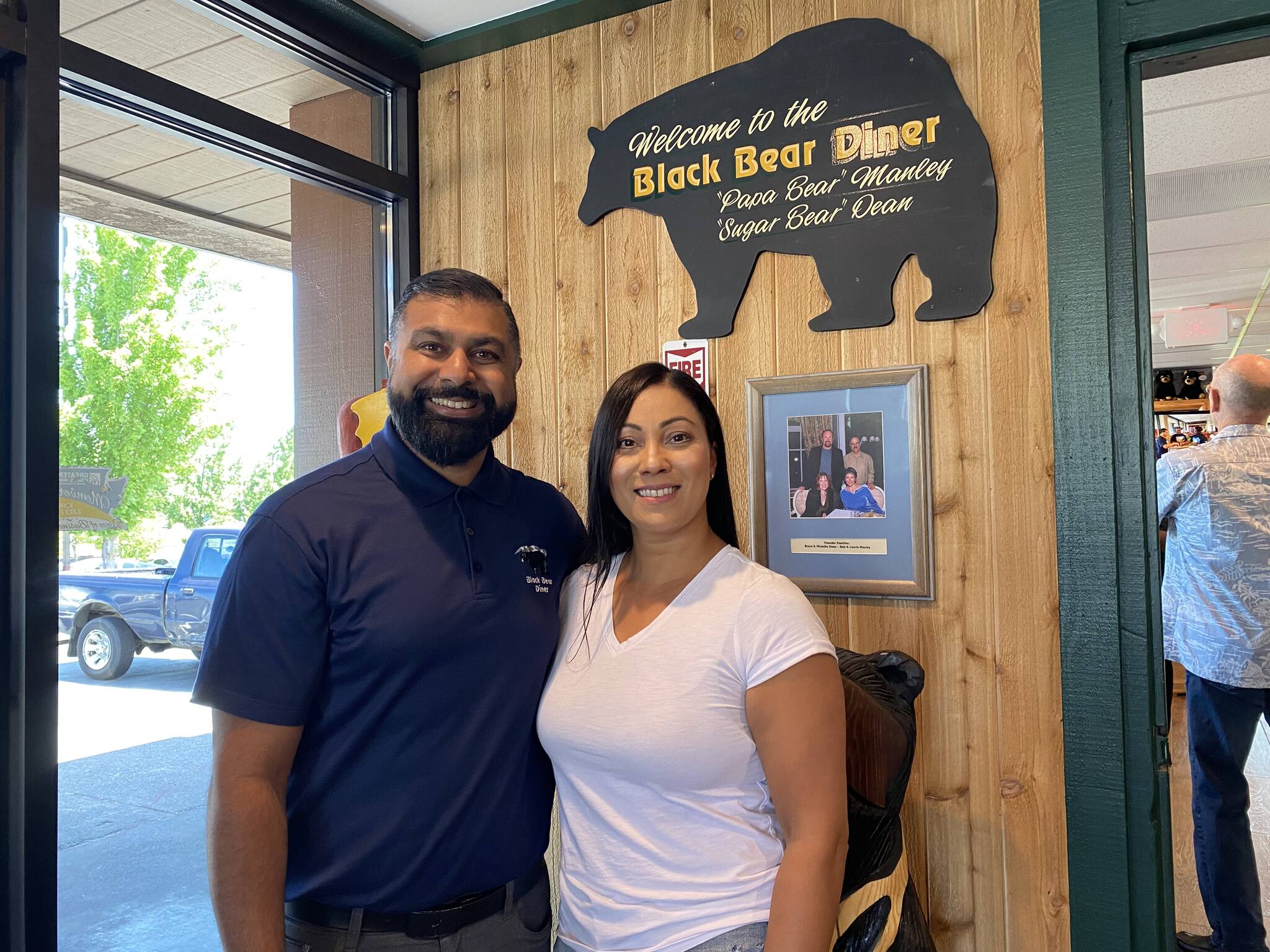 Owners Danny and Darshana Banwait pictured at the Black Bear Diner soft opening on June 3. Olivia Sullivan / the Mirror