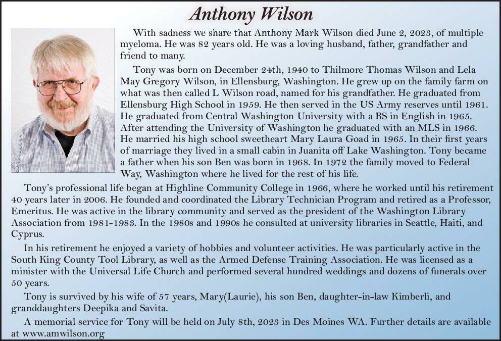 Anthony Wilson | Obituary