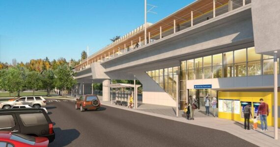 A conceptual image of the Federal Way station of the Federal Way Link Extension route. Photo courtesy of Sound Transit