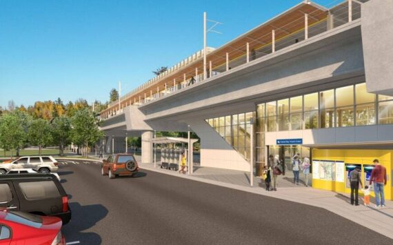A conceptual image of the Federal Way station of the Federal Way Link Extension route. Photo courtesy of Sound Transit