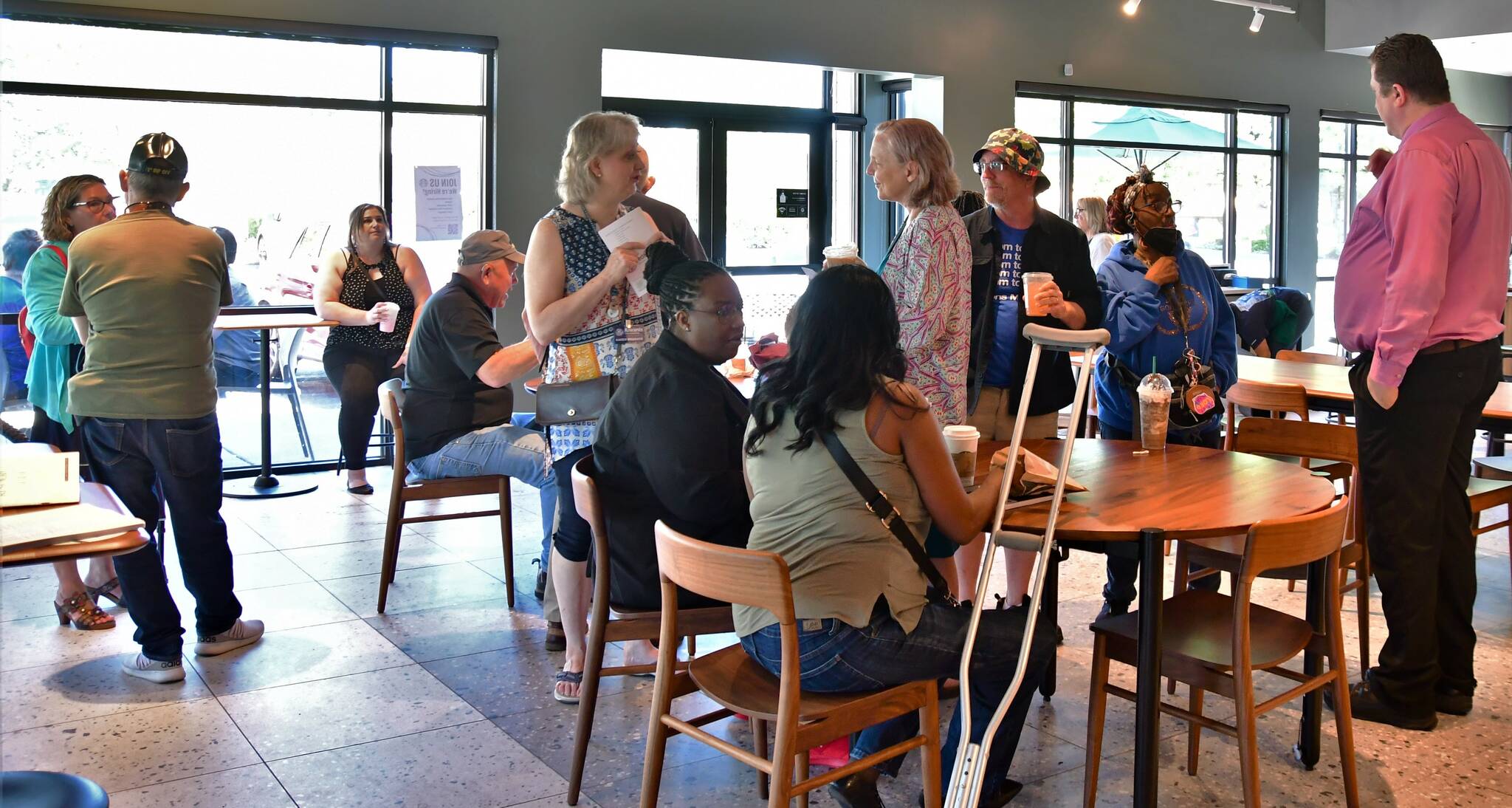 Federal Way city council members and school board directors met with local residents for coffee and a conversation July 15 at the Starbucks at 1301 S. 320th Street in Federal Way. Photos by Bruce Honda.