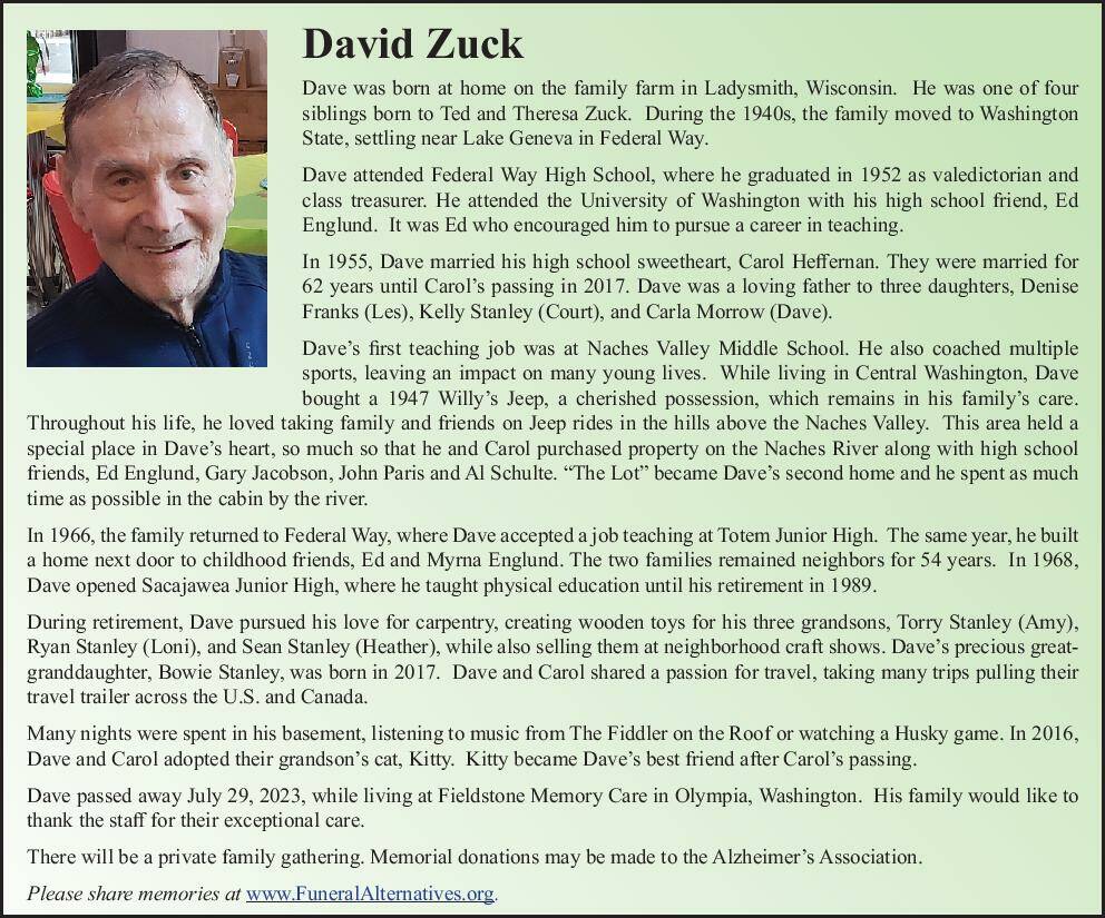 David Zuck | Obituary