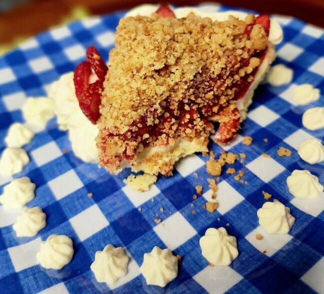 Photo courtesy of Vickie Chynoweth
Strawberry Shortbread Crumble Pie.