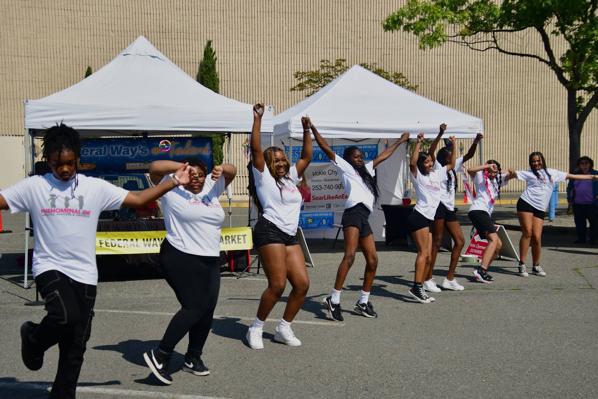 Photo by Bruce Honda
Phenomenal She Dance Group performs Sept. 2 at the Federal Way’s Got Talent competition at the Federal Way Farmers Market. The market runs 9 a.m. to 3 p.m. Saturdays at the Commons mall.