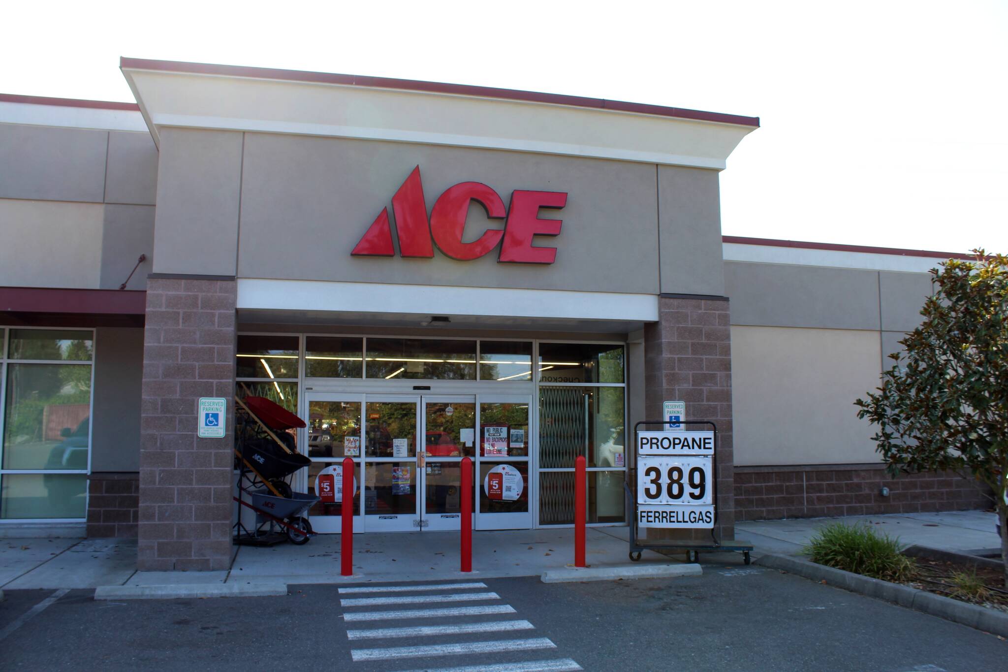 The owner of Trinity Ace Hardware, located in the 30600 block of Pacific Highway South in Federal Way, says a candidate for Federal Way City Council stole property from his store on July 18. (Alex Bruell / The Mirror)