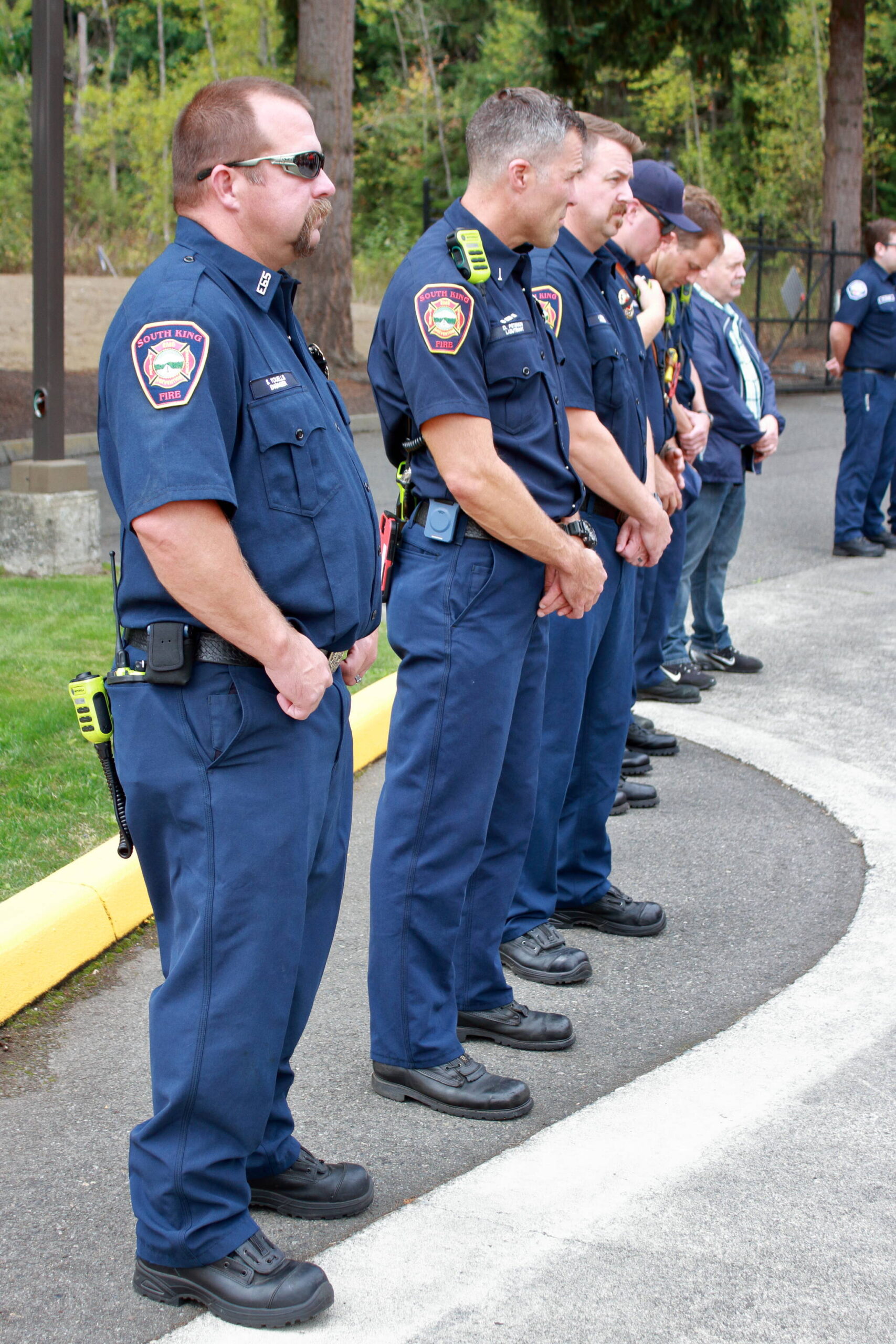 First responders attending the memorial event on Sept. 11. Photo by Keelin Everly-Lang / The Mirror