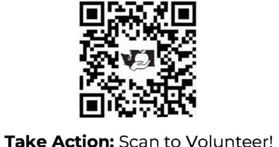 Scan QR code to sign-up and volunteer. (Courtesy of Northwest Harvest, Safeway, Washington Food Coalition, Vault89 Strategies, Seattle Seahawks, and KING 5)