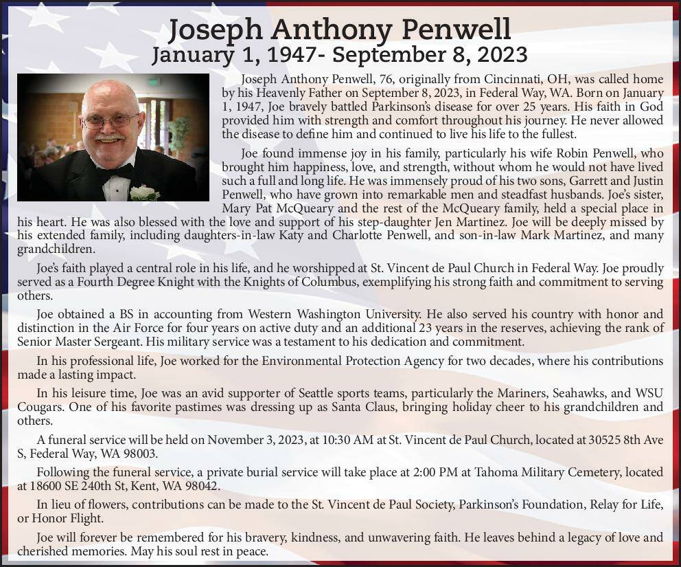 Joseph Anthony Penwell | Obituary